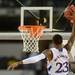 Kansas freshman Ben McLemore dunks the ball against Michigan during the second half at Cowboys Stadium in Arlington, Texas on March 29, 2013. Melanie Maxwell I AnnArbor.com